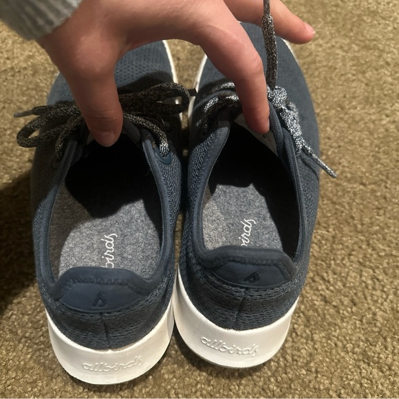 Allbirds Tree Runners Wool Shoes Woman’s Size 8 Lace Up Blue - Picture 7 of 7